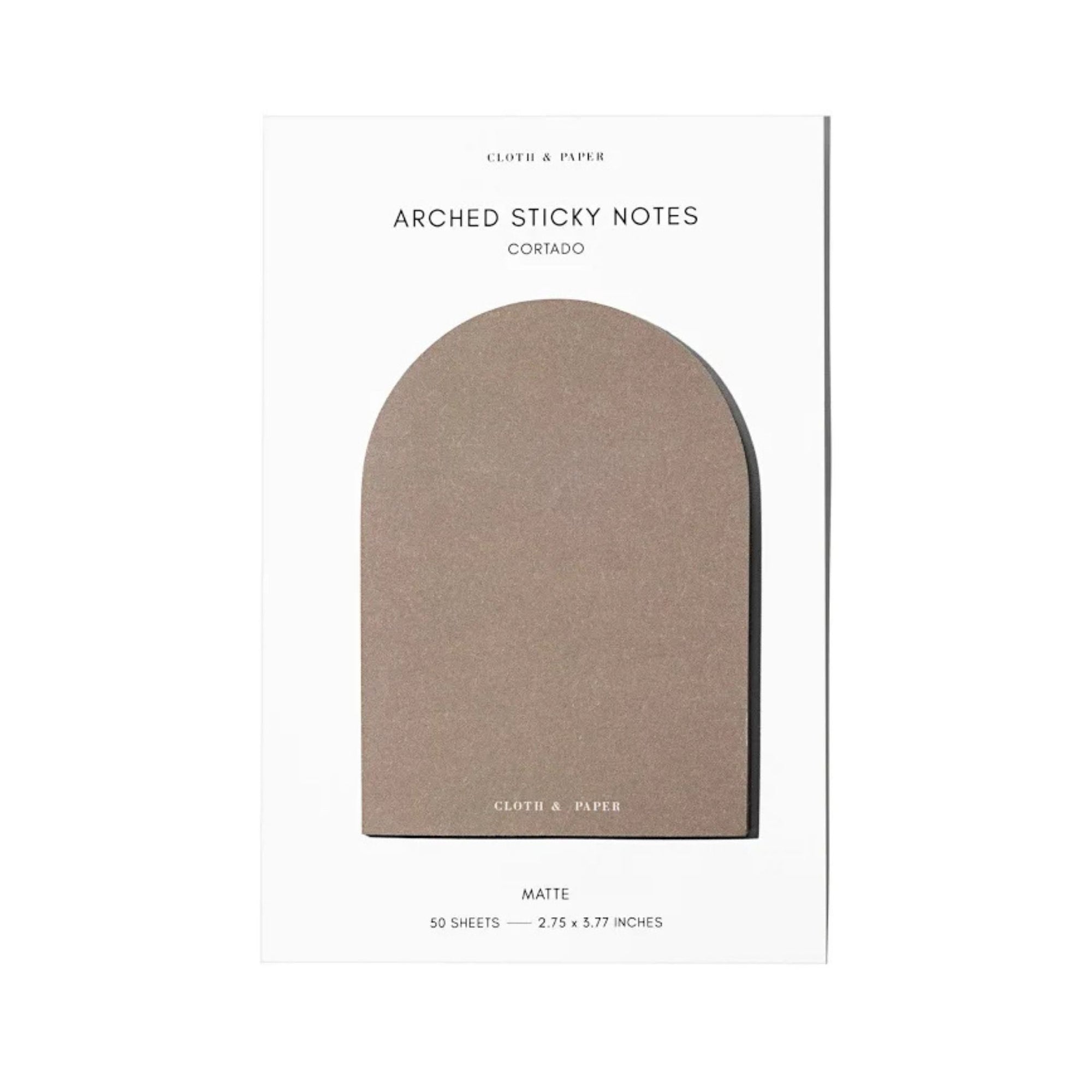 Brown Arched Sticky Notes