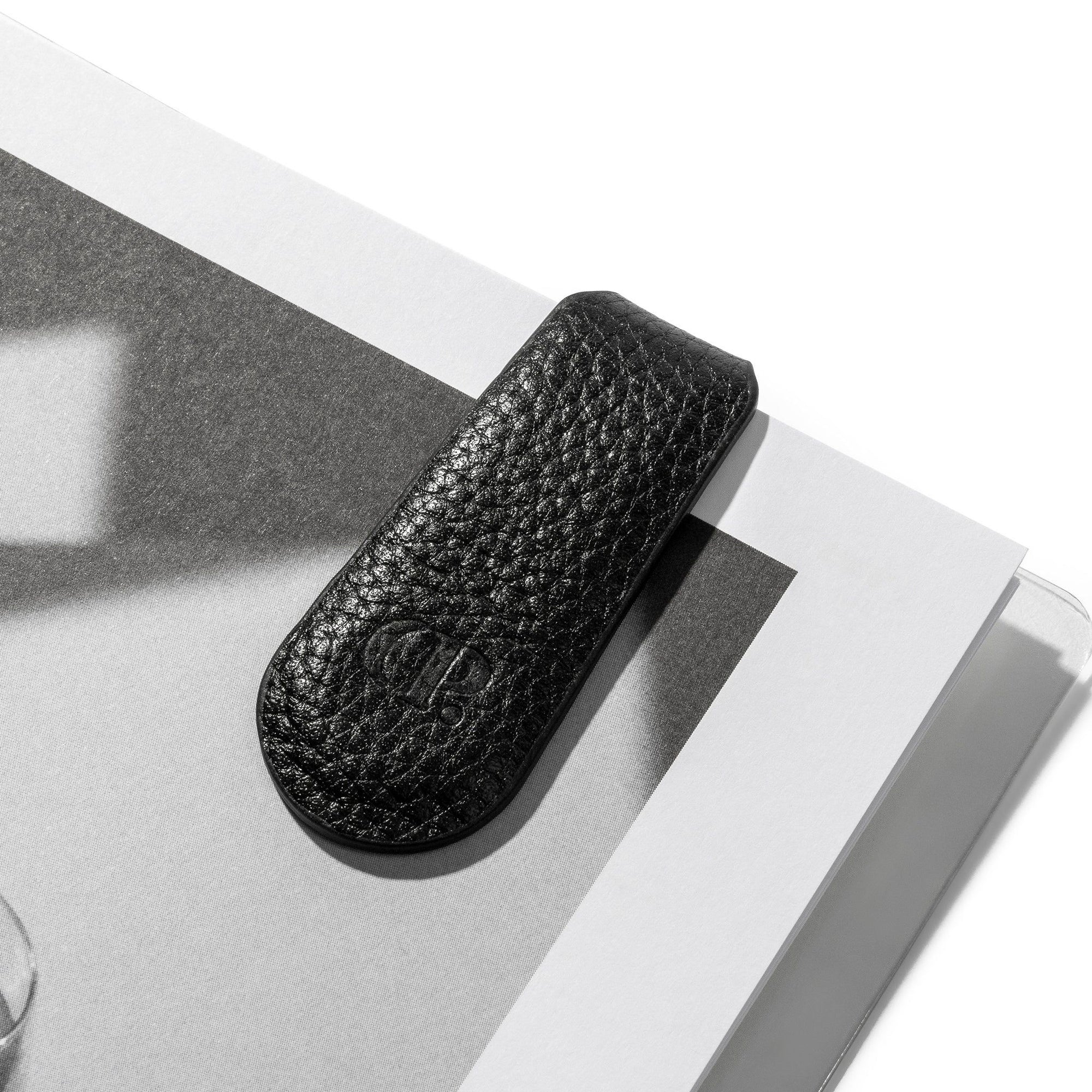 Magnetic Leather Clip - Black