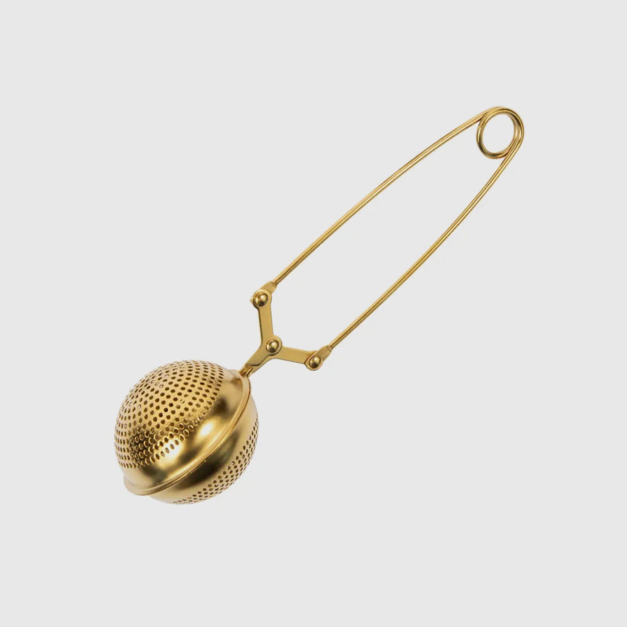 Gold Tea Strainer with Handle