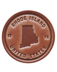 Rhode Island Leather Coaster