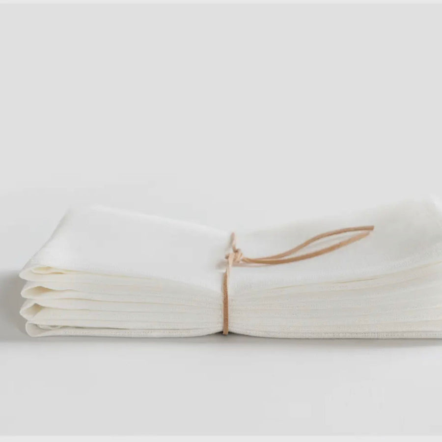 Heirloom Linen Napkins - Off-White Linen, Set of 4