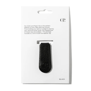 Black Leather Paper Clip