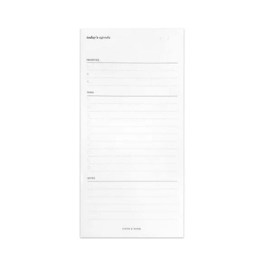 Agenda Notepad - White