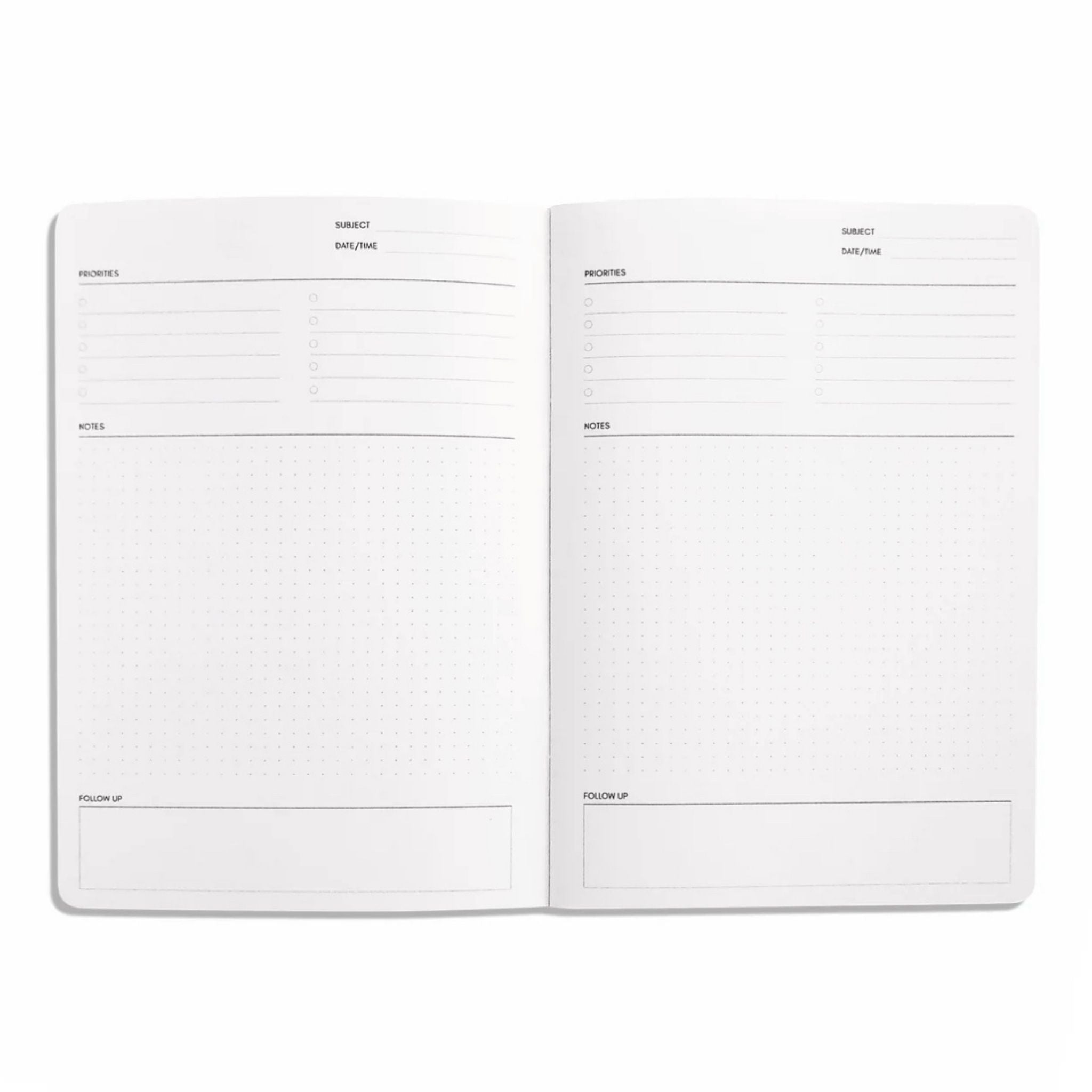 Cloth & Paper Meeting Notes Notebook – Boxed in Black