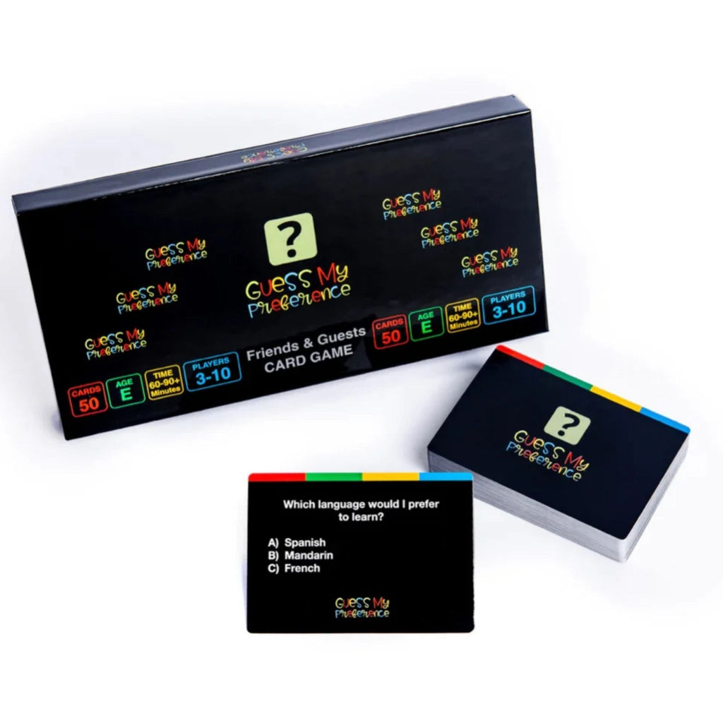 Convo and Chill - Guess My Preference Card Game – Boxed in Black
