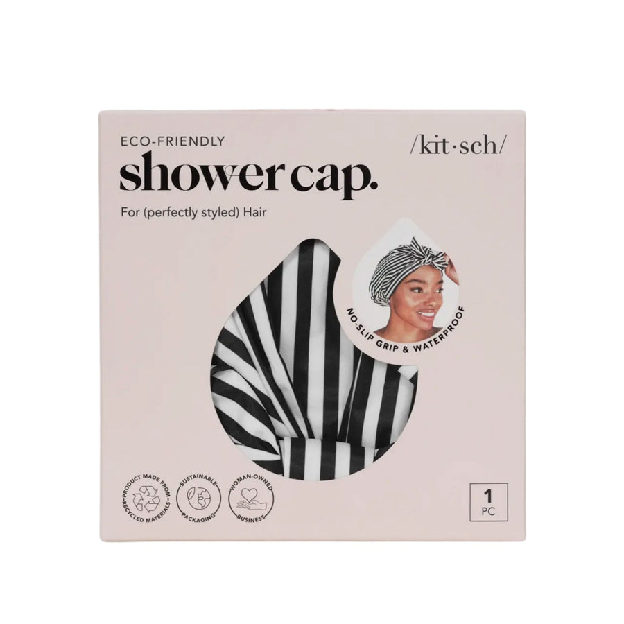 Luxe Striped Shower Cap