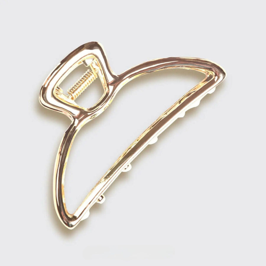 Open Shape Claw Clip in Gold